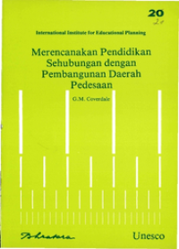 Image of Merencanakan pendidikan sehubungan dengan pembangunan daerah pedesaan